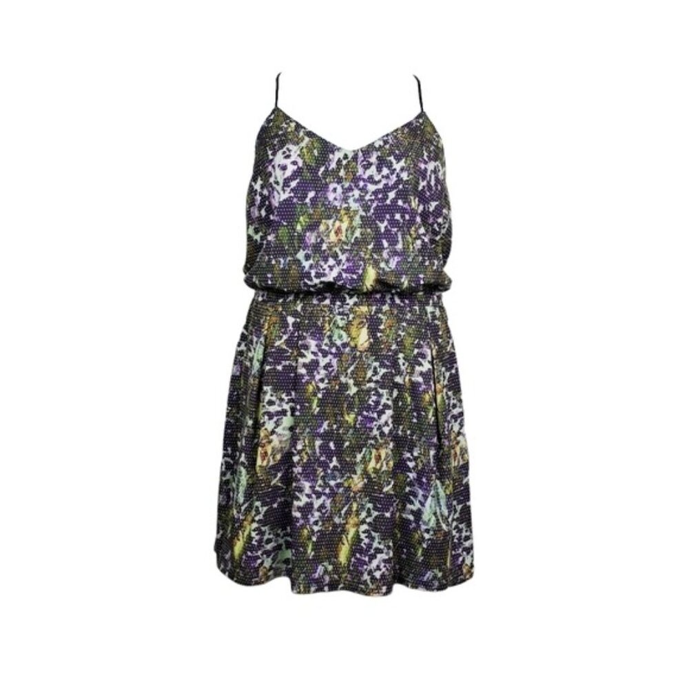 Lululemon Athletica Womens Green Purple Floral City Summer Dress Size 10 NWT